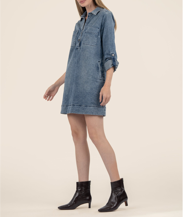KUT ANIKA DENIM DRESS