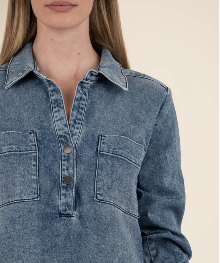 KUT ANIKA DENIM DRESS