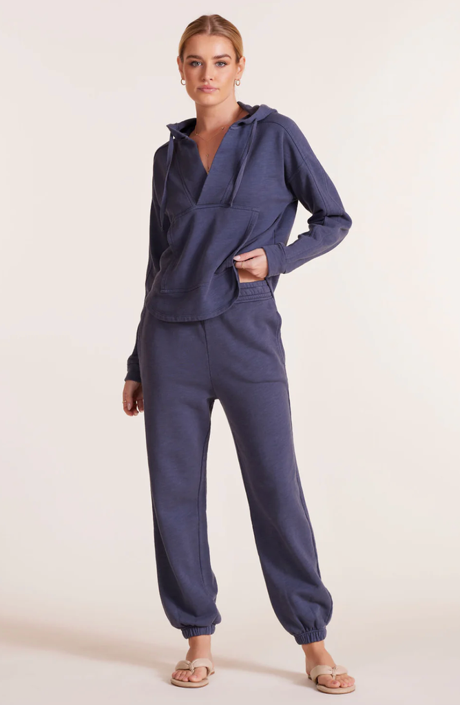 SPLIT NECK HOODIE