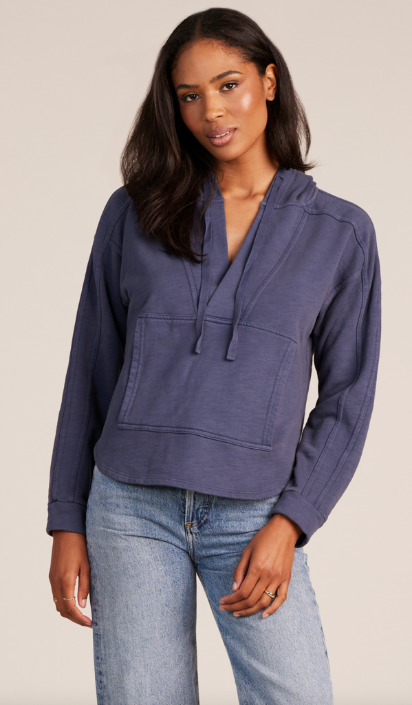SPLIT NECK HOODIE