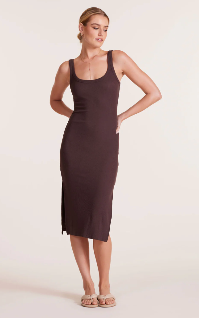 MIDI TANK DRESS W/ SLITS