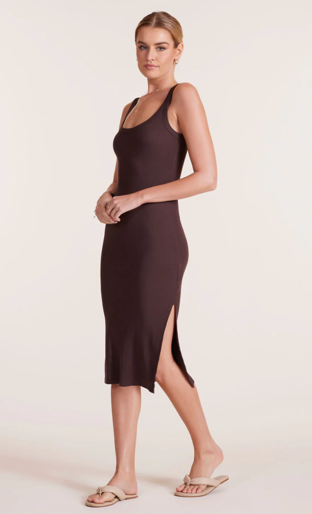 MIDI TANK DRESS W/ SLITS