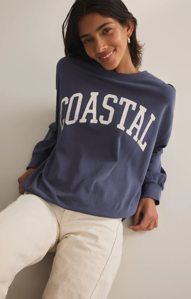 Z SUPPLY GRAPHICS COASTAL SUNDAY SWEATSHIRT