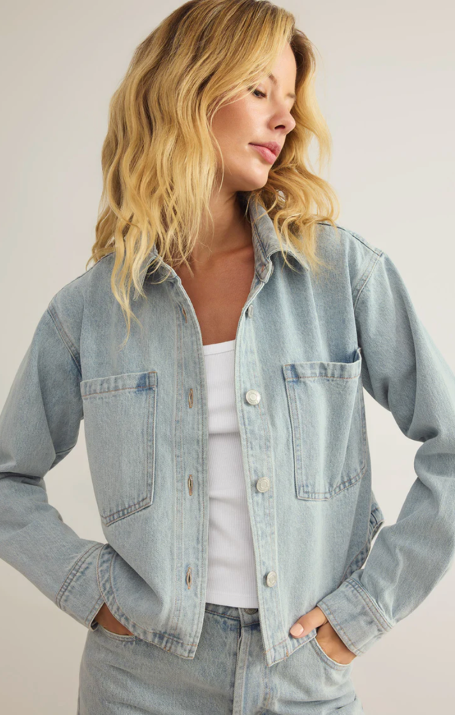 Z SUPPLY ALL DAY CROPPED DENIM JACKET