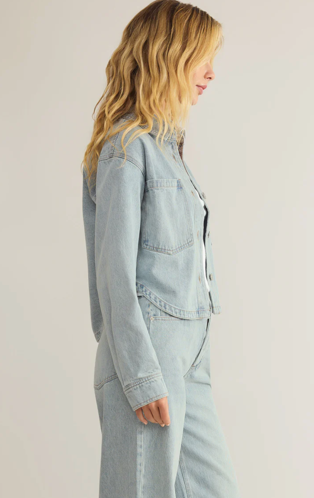 Z SUPPLY ALL DAY CROPPED DENIM JACKET