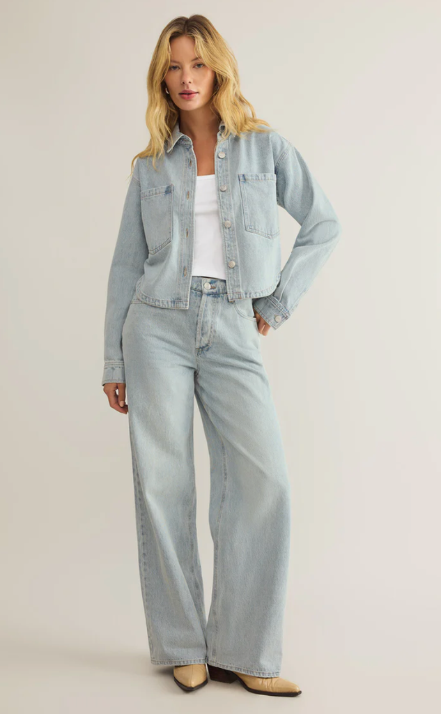 Z SUPPLY ALL DAY CROPPED DENIM JACKET