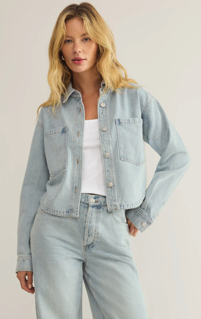 Z SUPPLY ALL DAY CROPPED DENIM JACKET