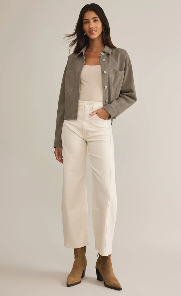Z SUPPLY ALL DAY CROPPED DENIM JACKET