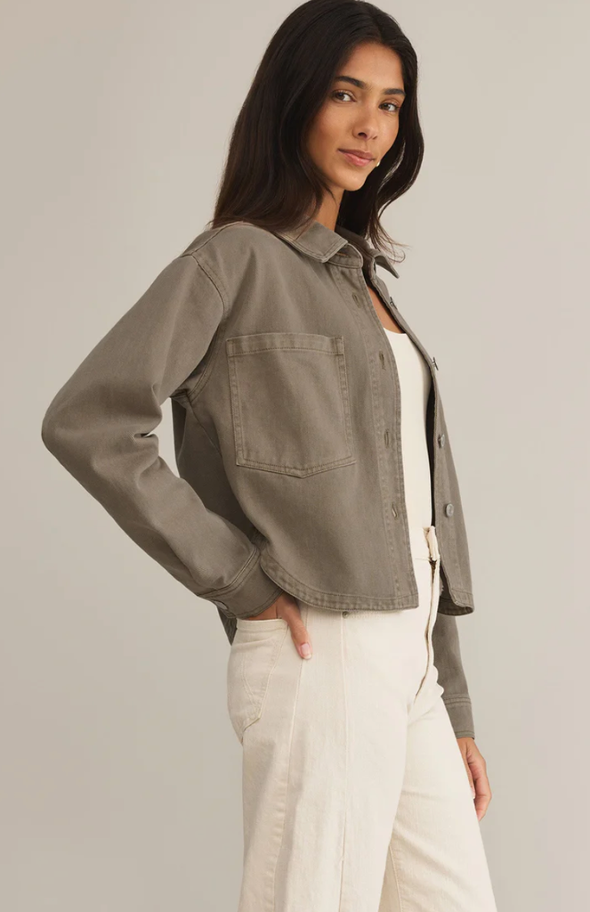 Z SUPPLY ALL DAY CROPPED DENIM JACKET