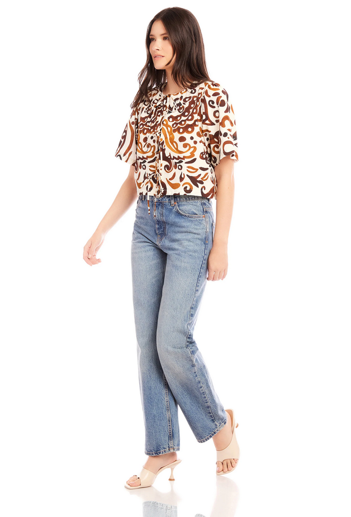 FIFTEEN TWENTY NADINE BOW DETAIL TOP