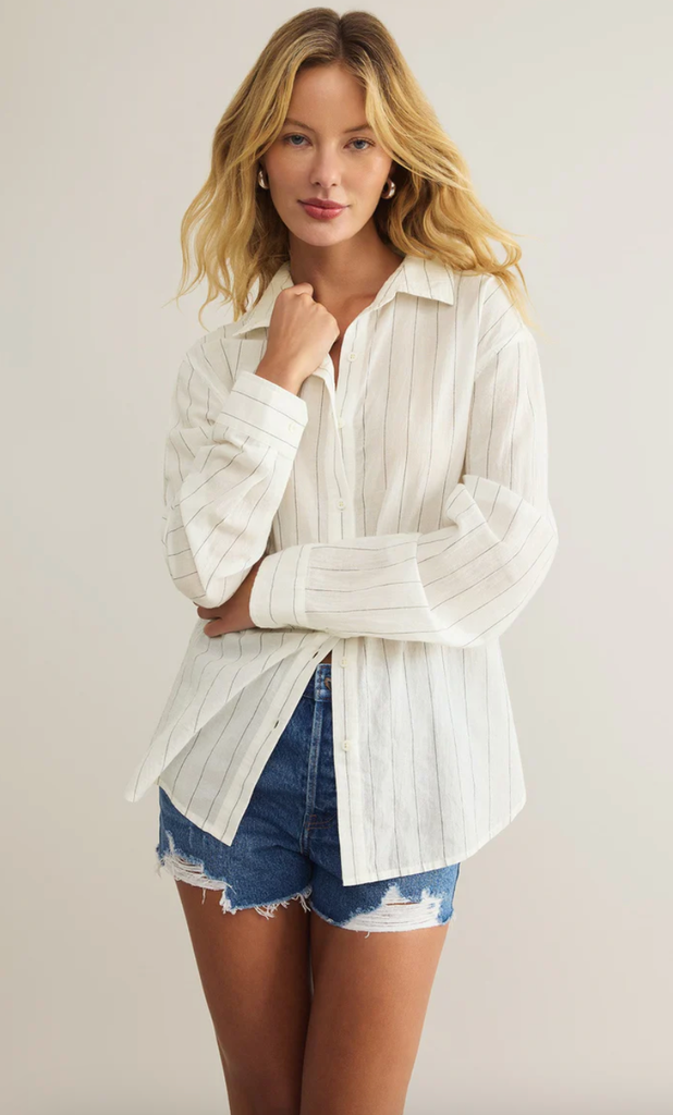 Z SUPPLY SEAPORT STRIPED BUTTON UP SHIRT