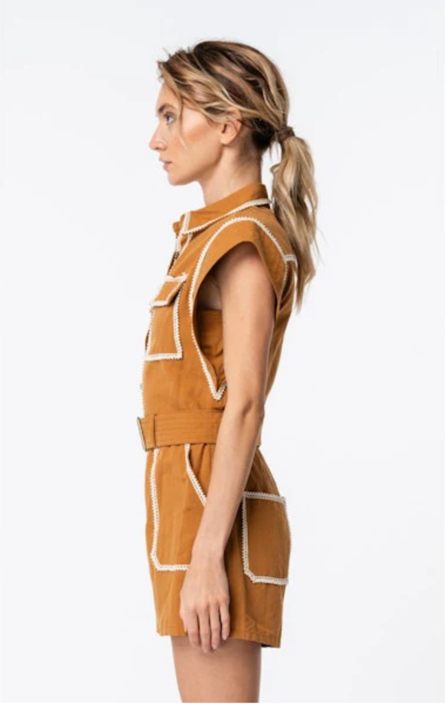 CIEBON CROCHET TRIM ROMPER