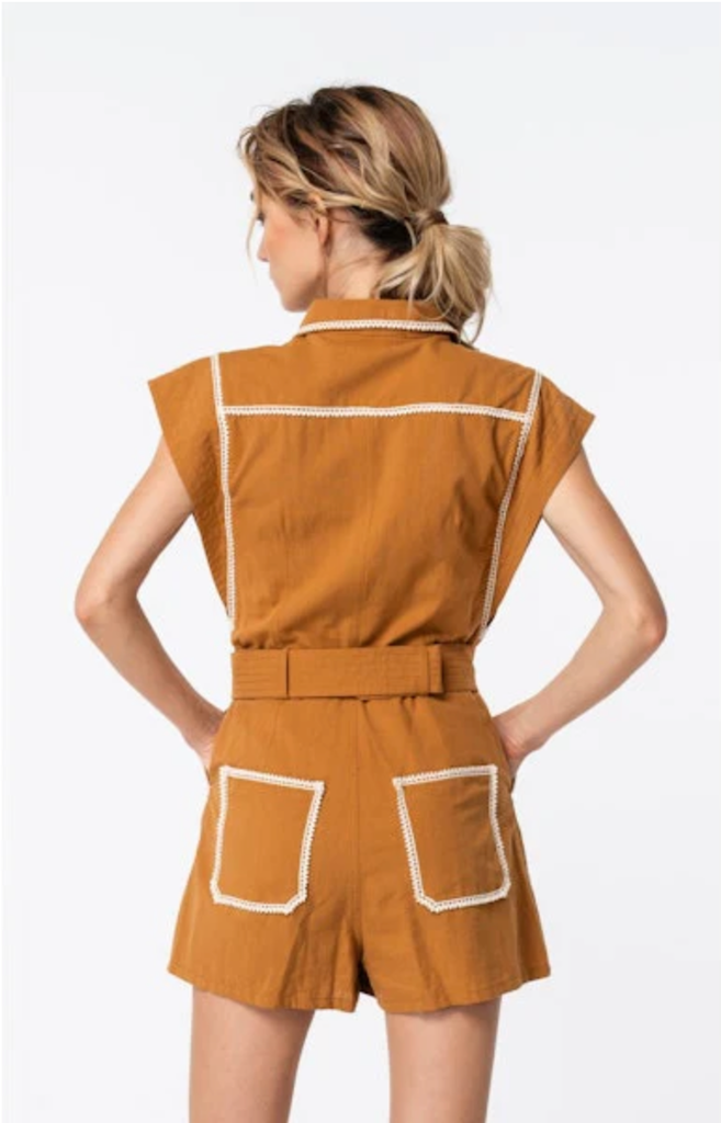 CIEBON CROCHET TRIM ROMPER