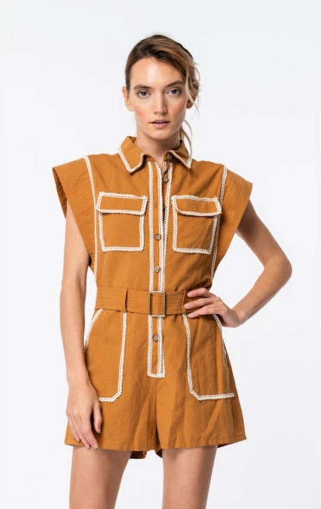 CIEBON CROCHET TRIM ROMPER