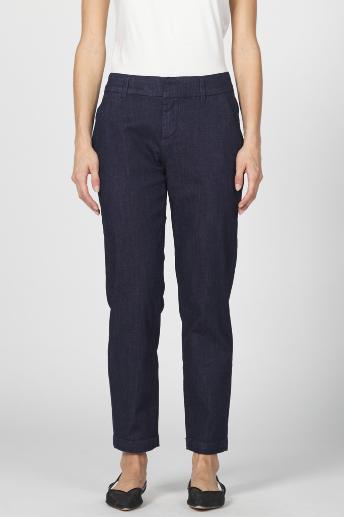 DEAR JOHN HAMPTON MID RISE TROUSER CUT ANKLE PANT