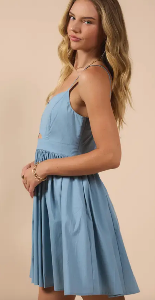 SADIE&SAGE SHADES ON FRONT CUTOUT MINI DRESS