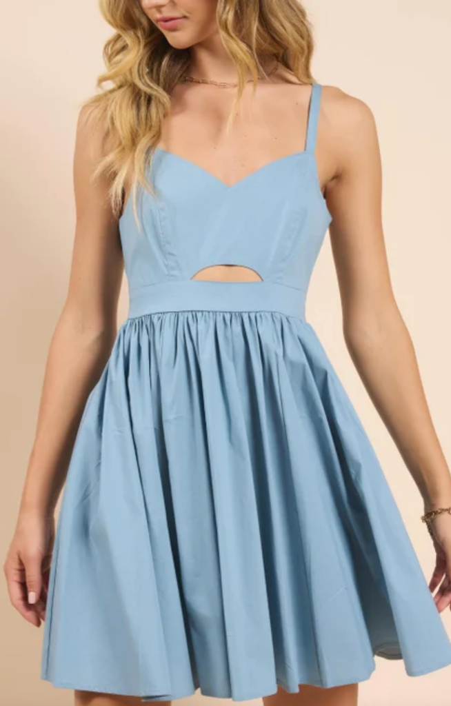 SADIE&SAGE SHADES ON FRONT CUTOUT MINI DRESS