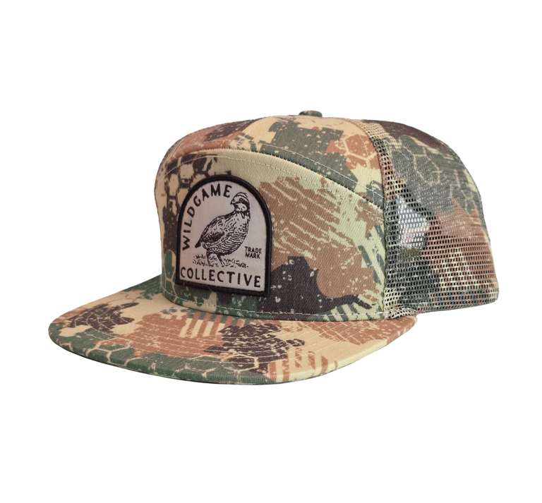 FIELDSTONE WILD GAME 7 PANEL QUAIL PATCH HAT