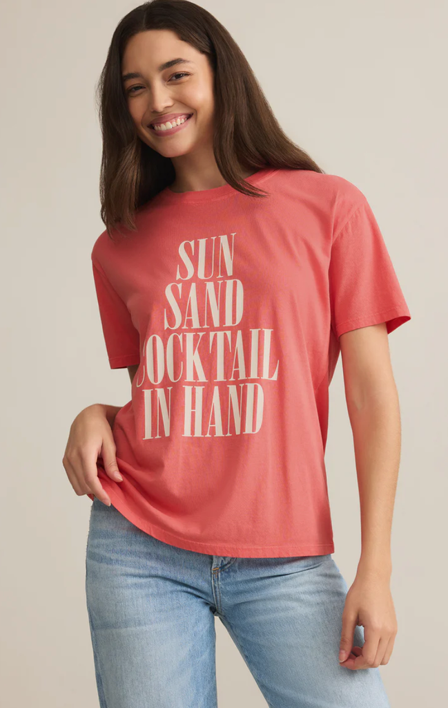 Z SUPPLY GRAPHICS SUN & SAND BOYFRIEND TEE