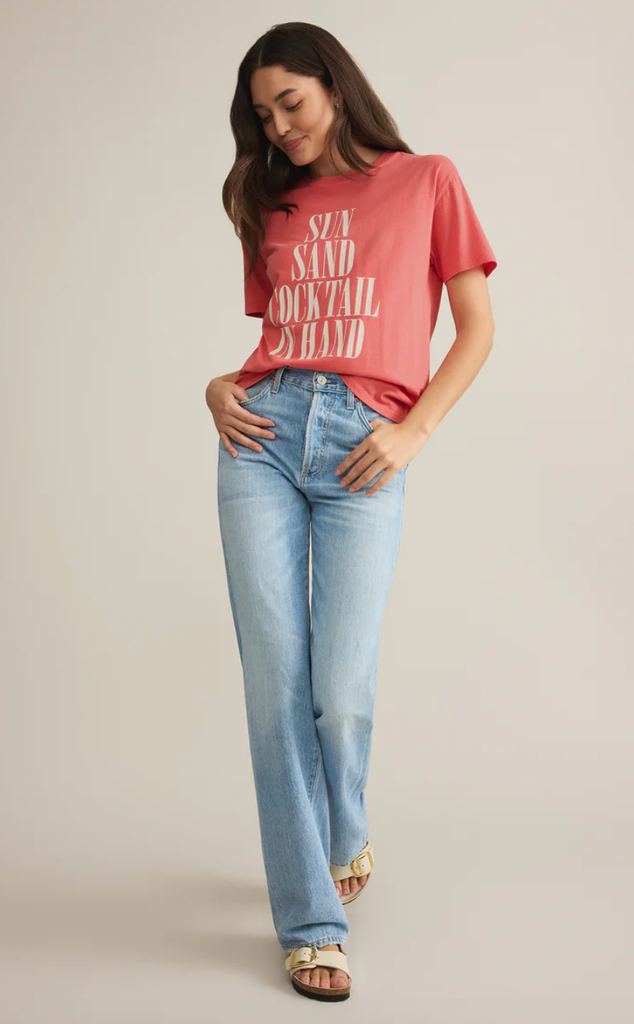 Z SUPPLY GRAPHICS SUN & SAND BOYFRIEND TEE