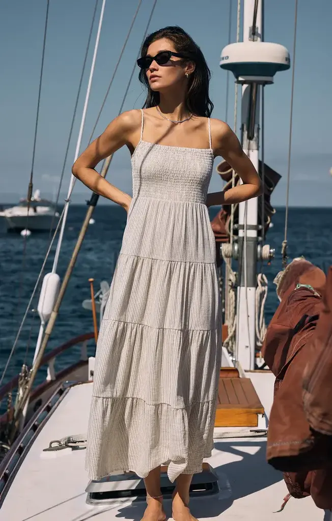 Z SUPPLY BALOS STRIPED MAXI DRESS