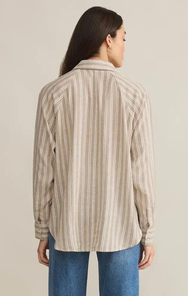 Z SUPPLY THE PERFECT LINEN STRIPE TOP