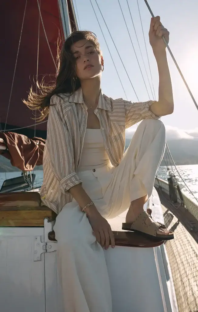Z SUPPLY THE PERFECT LINEN STRIPE TOP