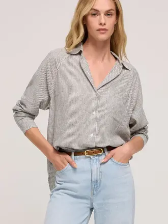 Z SUPPLY THE PERFECT LINEN STRIPE TOP