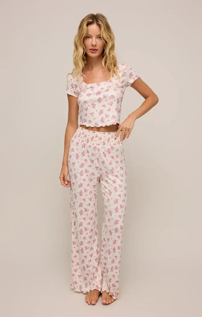 Z SUPPLY DAWN DITSY POINTELLE FLORAL PANT
