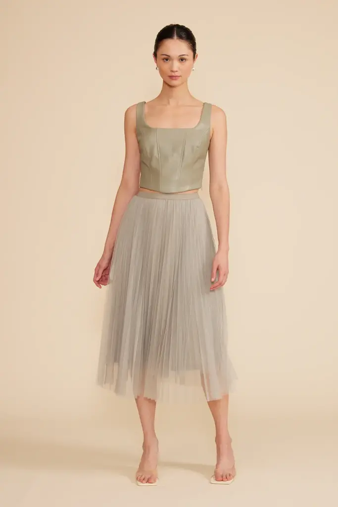 Lucy Paris SHARLENE PLEATED TULLE SKIRT