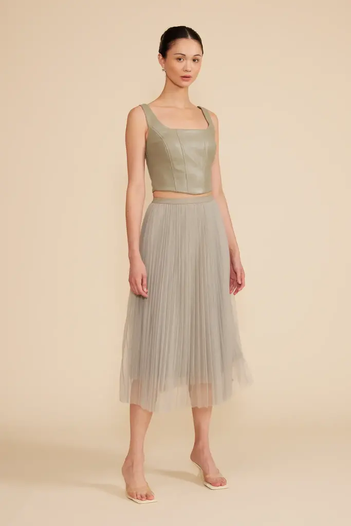 Lucy Paris SHARLENE PLEATED TULLE SKIRT