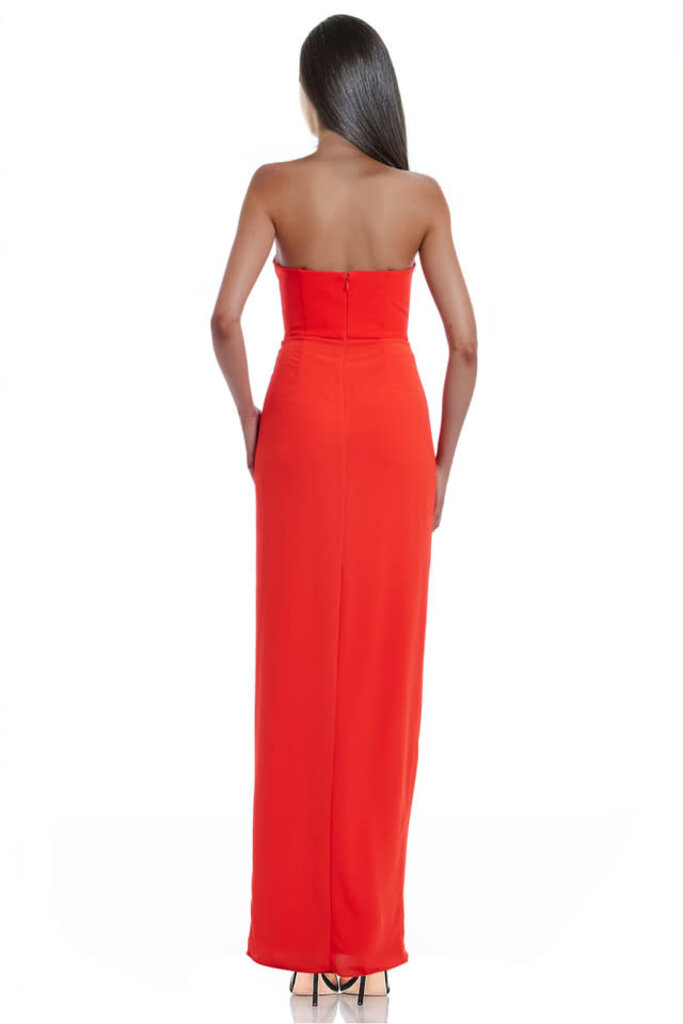 JEWEL BADGLEY MISCHKA DAISY S/L DRAPED WAIST GOWN