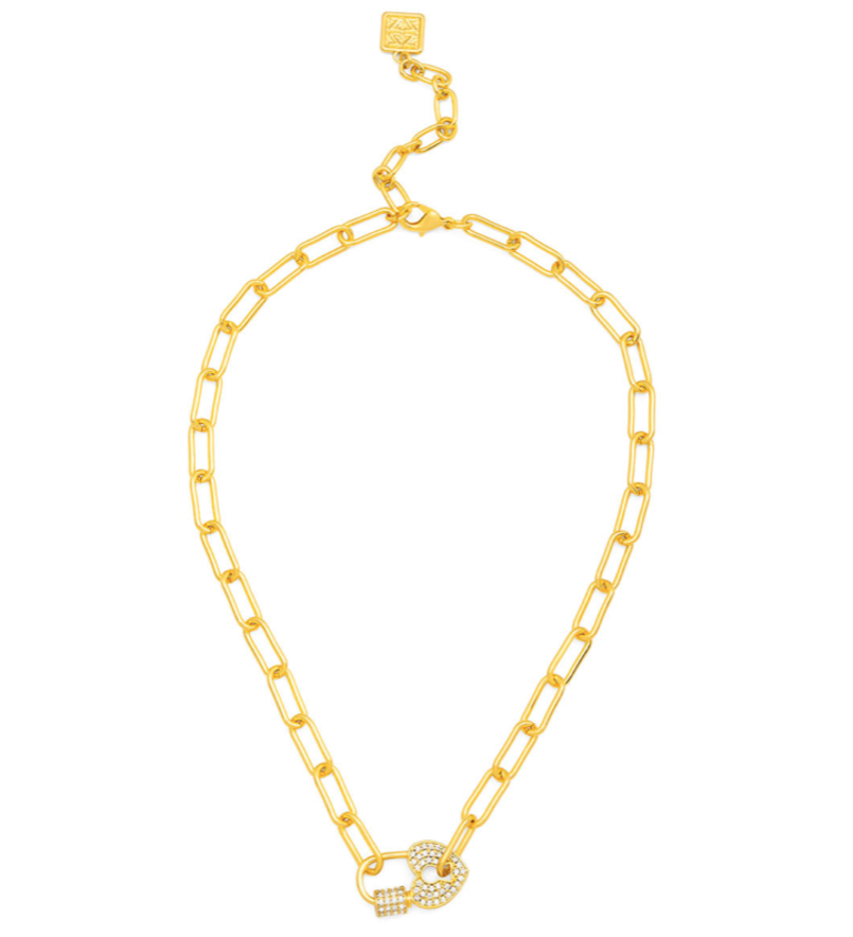 CARINA HEART GOLD LINK NECKLACE