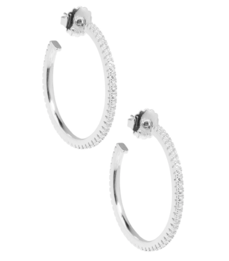 PAVE HOOP EARRING