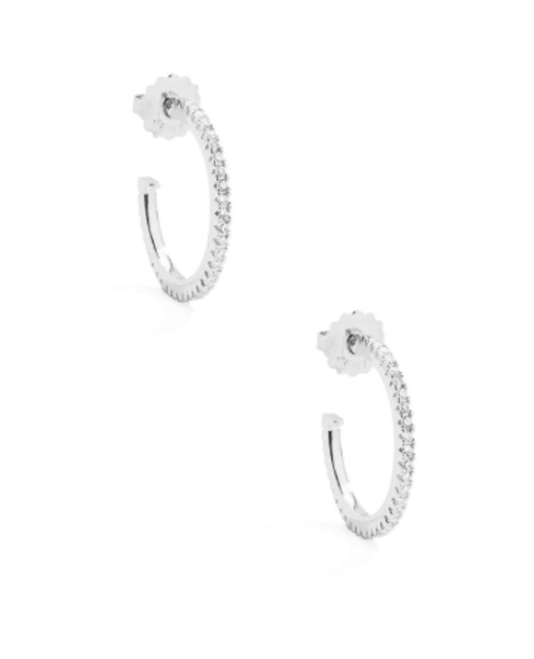 SMALL PAVE HOOP EARRING