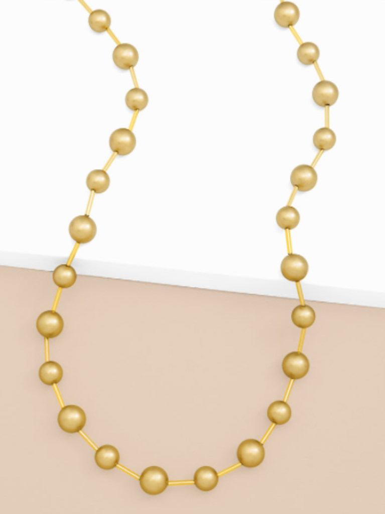 ALTERNATING BEADED LONG NECKLACE