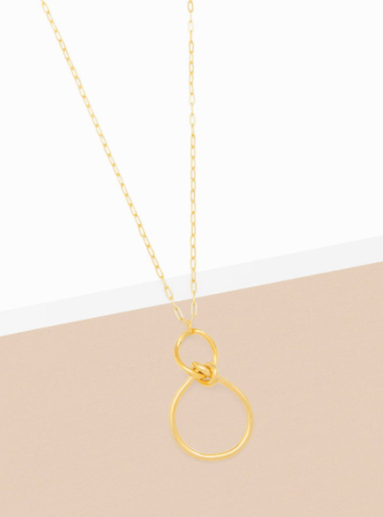 INFINITY KNOTTED PENDANT LONG CHAIN NECKLACE