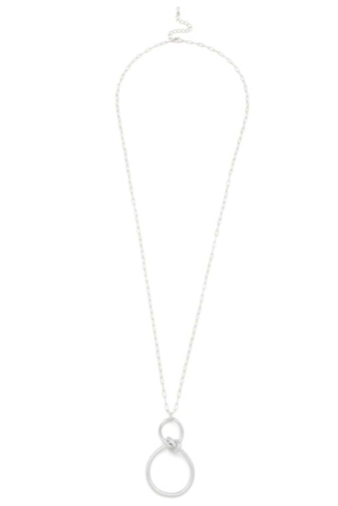 INFINITY KNOTTED PENDANT LONG CHAIN NECKLACE