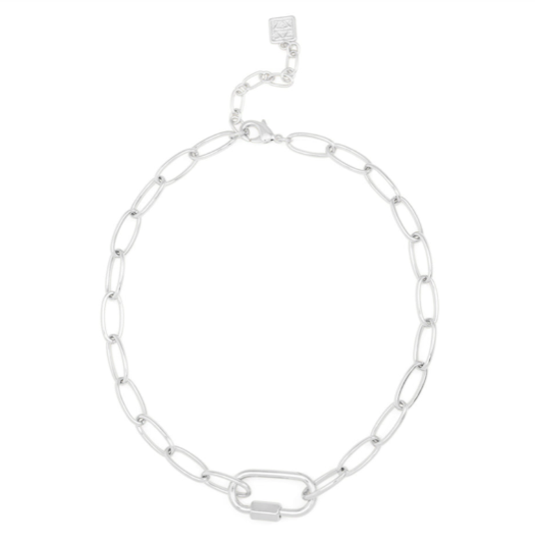 CARABINER OVAL LINK COLLAR NECKLACE