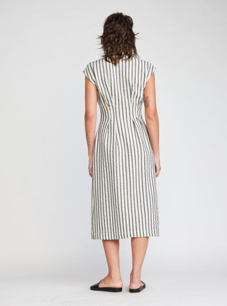JAMILA BUTTON FRONT MIDI DRESS