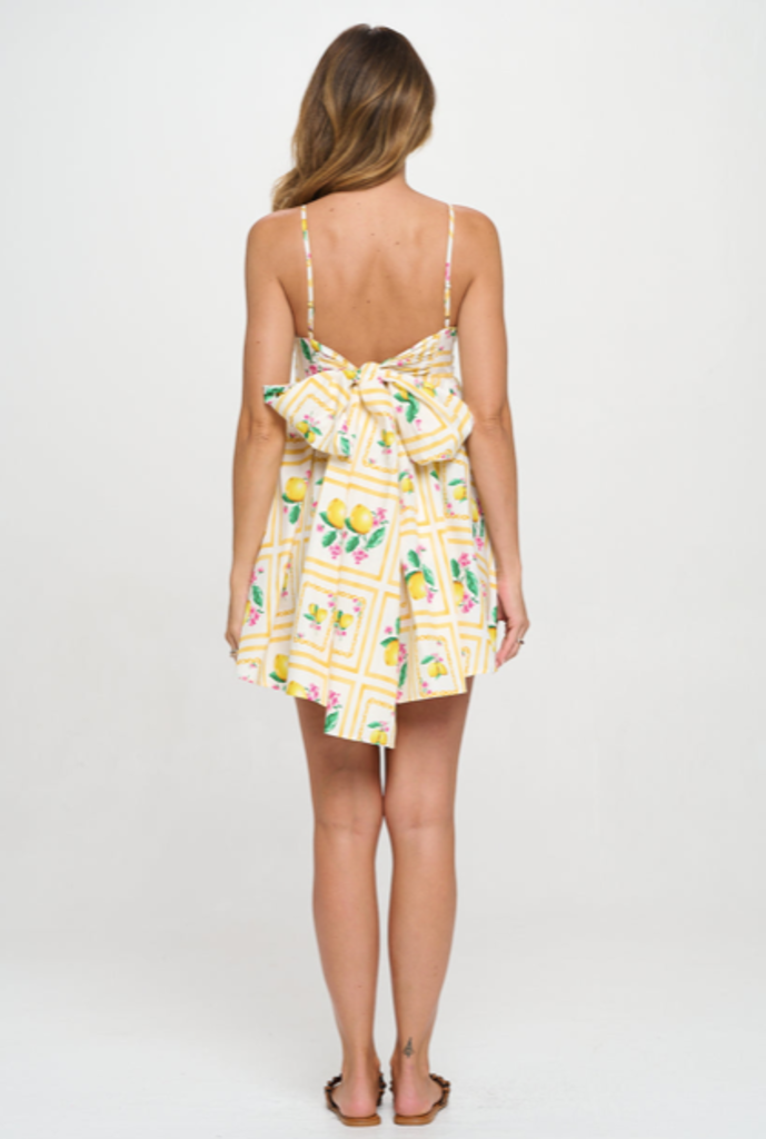MEET ME IN SANTORINI SANTORINI CITRUS SHORT DRESS