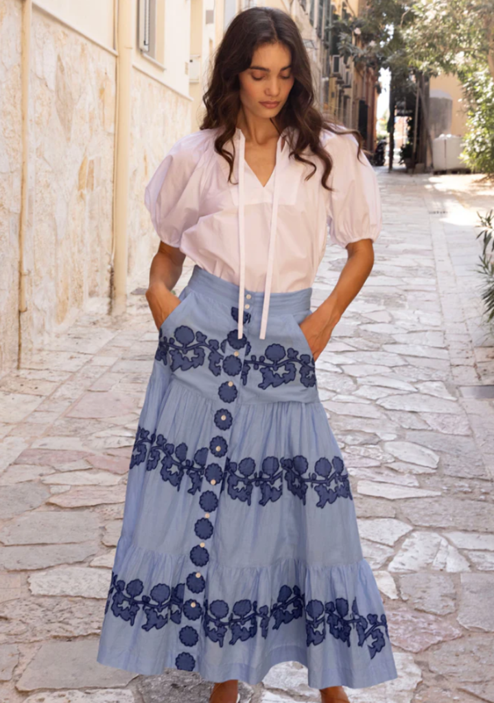 OLIPHANT BUTTON FRONT SKIRT