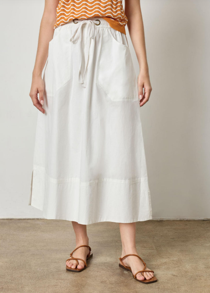 LONG POPLIN SKIRT