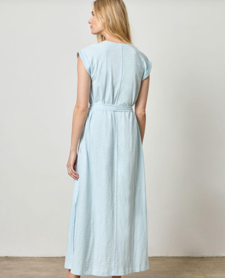 SADDLE SLEEVE MAXI DRESS