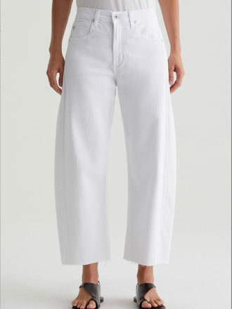 AG JEANS HATTIE CROP HIGH RISE BARREL JEAN
