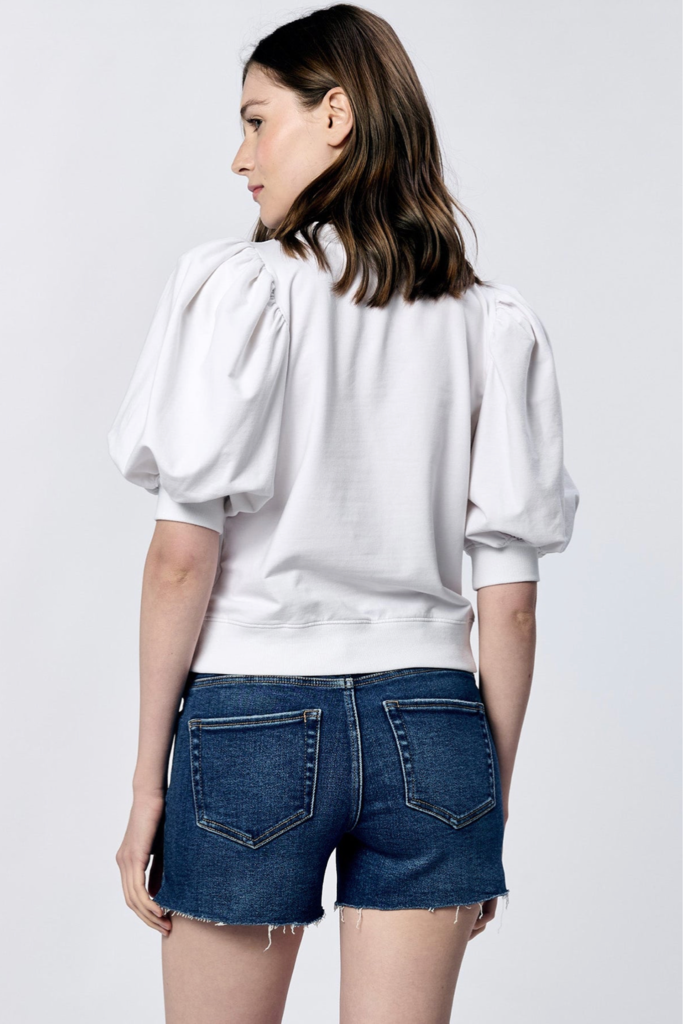 ANOTHER LOVE MELINA PUFF SLEEVE CREW NECK TOP