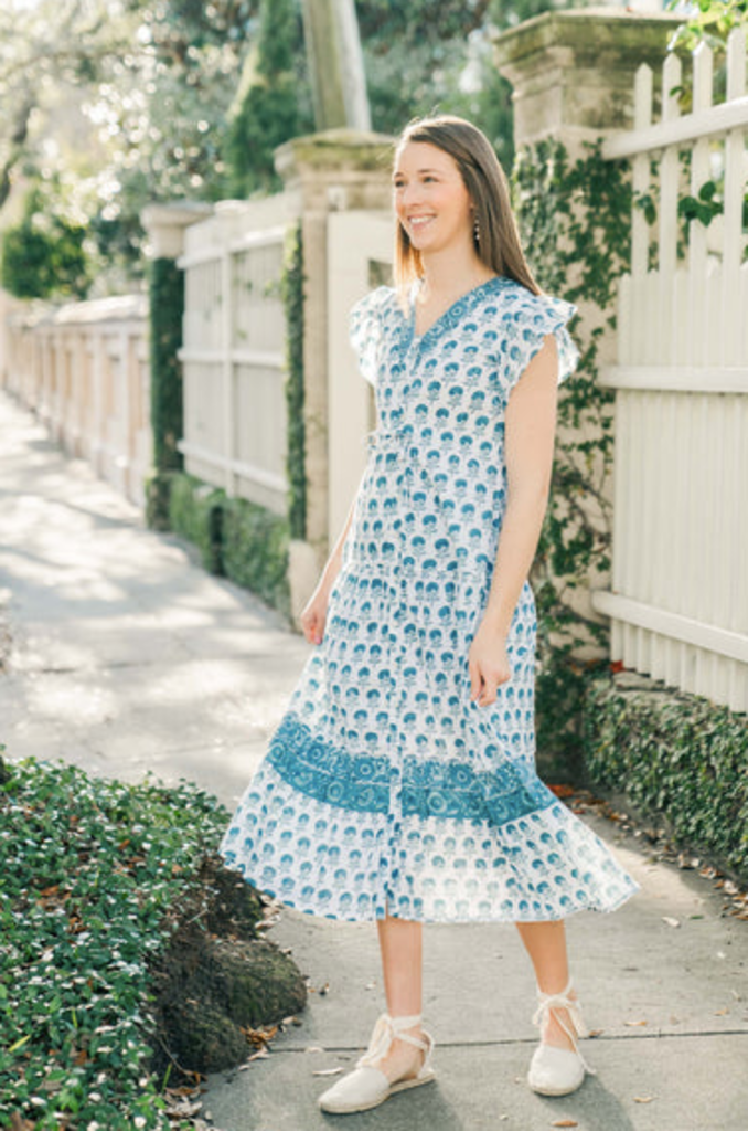 VICTORIA DUNN ROSA MIDI DRESS
