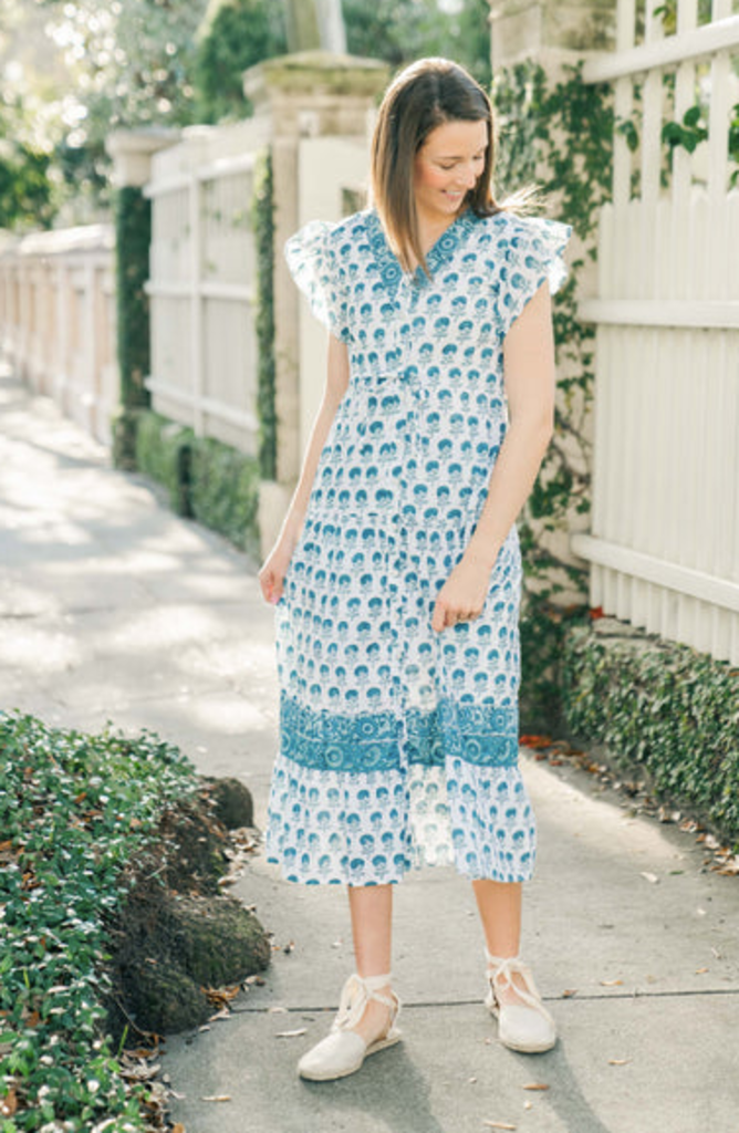 VICTORIA DUNN ROSA MIDI DRESS