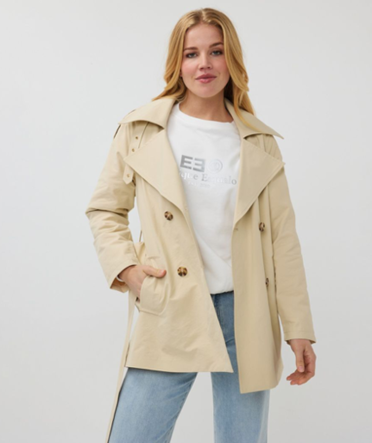 ESQUALO COAT MIDI TRENCHCOAT
