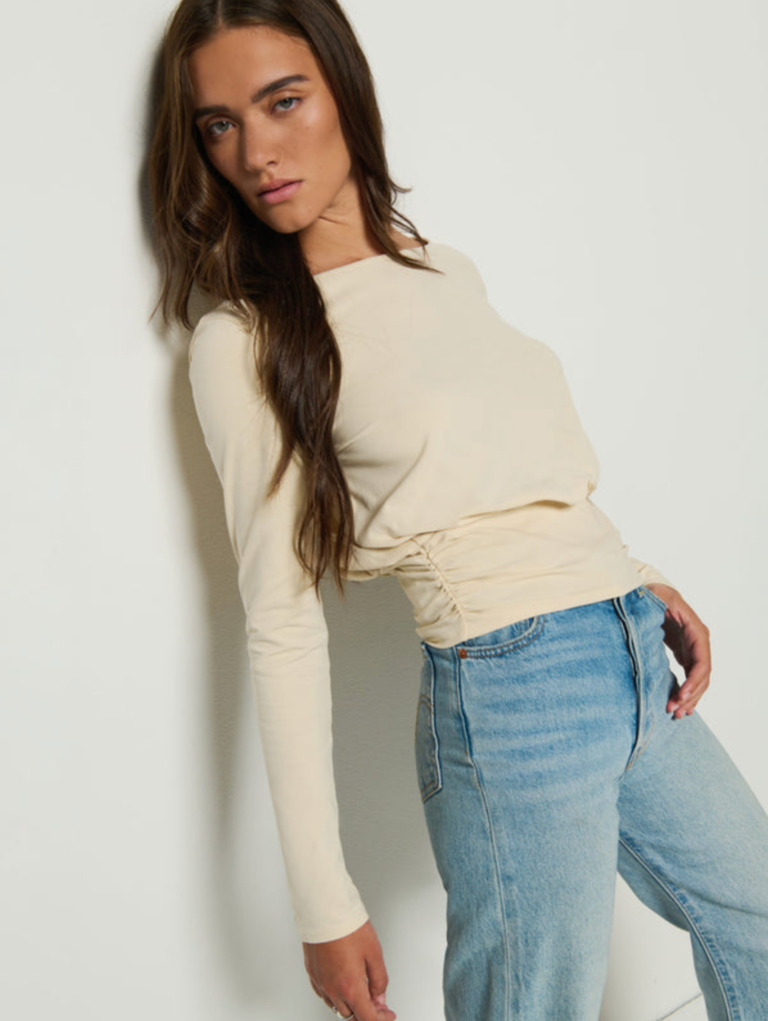 NATION LTD LILAH L/S BOAT NECK TOP